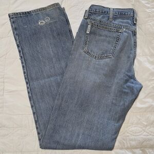 32x38 Cinch Men's White Label Relaxed Fit Mid Rise Straight Leg MED Stonewash